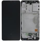 DISPLAY LCD + TOUCHSCREEN DISPLAY COMPLETO + FRAME PER SAMSUNG GALAXY A41 A415F NERO ORIGINALE (SERVICE PACK) (ASSEMBLATO)