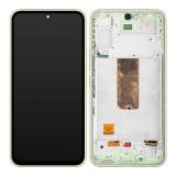 TOUCHSCREEN + DISPLAY LCD DISPLAY COMPLETO + FRAME PER SAMSUNG GALAXY A54 5G A546B VERDE ORIGINALE (SERVICE PACK) (ASSEMBLATO)