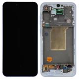 TOUCHSCREEN + DISPLAY AMOLED DISPLAY COMPLETO + FRAME PER SAMSUNG GALAXY A55 5G A556B BLU GHIACCIO ORIGINALE (SERVICE PACK) (ASSEMBLATO)