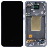 TOUCHSCREEN + DISPLAY AMOLED DISPLAY COMPLETO + FRAME PER SAMSUNG GALAXY A55 5G A556B BLU MARINO / NERO ORIGINALE (SERVICE PACK) (ASSEMBLATO)