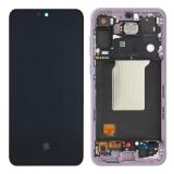 TOUCHSCREEN + DISPLAY AMOLED DISPLAY COMPLETO + FRAME PER SAMSUNG GALAXY A55 5G A556B LILLA / VIOLA ORIGINALE (SERVICE PACK) (ASSEMBLATO)