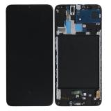 TOUCHSCREEN + DISPLAY AMOLED DISPLAY COMPLETO + FRAME PER SAMSUNG GALAXY A70 A705F NERO OEM