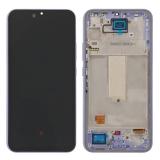 TOUCHSCREEN + DISPLAY LCD DISPLAY COMPLETO + FRAME PER SAMSUNG GALAXY A34 5G A346B VIOLA ORIGINALE (SERVICE PACK) (ASSEMBLATO)