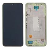 TOUCHSCREEN + DISPLAY LCD DISPLAY COMPLETO + FRAME PER SAMSUNG GALAXY A34 5G A346B VERDE ORIGINALE (SERVICE PACK) (ASSEMBLATO)