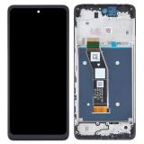 DISPLAY LCD + TOUCHSCREEN DISPLAY COMPLETO + FRAME PER MOTOROLA MOTO G24 (XT2423-1) NERO ORIGINALE