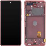DISPLAY LCD + TOUCHSCREEN DISPLAY COMPLETO + FRAME + ANTENNA PER SAMSUNG GALAXY S20 FE 5G / S20 LITE G781B ROSSO ORIGINALE (SERVICE PACK)