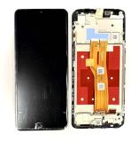 TOUCHSCREEN + DISPLAY LCD DISPLAY COMPLETO + FRAME PER SAMSUNG GALAXY A07 A075B NERO ORIGINALE (SERVICE PACK)