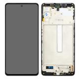 DISPLAY LCD + TOUCHSCREEN DISPLAY COMPLETO + FRAME PER SAMSUNG GALAXY M52 5G M526B NERO ORIGINALE (SERVICE PACK) (ASSEMBLATO)