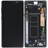 TOUCHSCREEN + DISPLAY AMOLED DISPLAY COMPLETO + FRAME PER SAMSUNG GALAXY NOTE9 N960F NERO ORIGINALE (SERVICE PACK) (ASSEMBLATO)