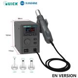 QUICK 2008 PRO 750W AI STAZIONE DISSALDANTE AD ARIA CALDA CON VOCE INTELLIGENTE TEMPERATURA 100-500°C (EN VERSIONE)