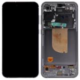 TOUCHSCREEN + DISPLAY AMOLED DISPLAY COMPLETO + FRAME PER SAMSUNG GALAXY S23 FE 5G S711B NERO ORIGINALE (SERVICE PACK) (ASSEMBLATO)