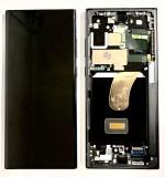 TOUCHSCREEN + DISPLAY AMOLED DISPLAY COMPLETO + FRAME PER SAMSUNG GALAXY S23 ULTRA 5G S918B GRIGIO GRAFITE / ROSSO ORIGINALE (SERVICE PACK) (ASSEMBLATO)