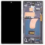 TOUCHSCREEN + DISPLAY AMOLED DISPLAY COMPLETO + FRAME PER SAMSUNG GALAXY S23 ULTRA 5G S918B NERO FANTASMA ORIGINAL (SERVICE PACK) (ASSEMBLATO)