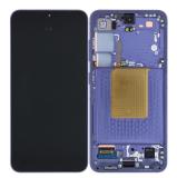 TOUCHSCREEN + DISPLAY AMOLED DISPLAY COMPLETO + FRAME PER SAMSUNG GALAXY S24 5G S921B VIOLA ORIGINALE (SERVICE PACK)