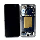 TOUCHSCREEN + DISPLAY AMOLED DISPLAY COMPLETO + FRAME PER SAMSUNG GALAXY S25 5G S931B NERO ORIGINALE (SERVICE PACK) (ASSEMBLATO)