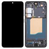TOUCHSCREEN + DISPLAY OLED DISPLAY COMPLETO + FRAME PER SAMSUNG GALAXY S25 5G S931B NERO OEM