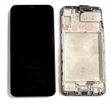 TOUCHSCREEN + DISPLAY AMOLED DISPLAY COMPLETO + FRAME PER SAMSUNG GALAXY A24 A245F NERO ORIGINALE (SERVICE PACK)