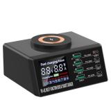 WLX-X9M 9 IN 1 RICARICA WIRELESS/CARICABATTERIE MULTIPORTA CON LCD (4 USB / 2 PD 20W / PD 30W / PD 45W) NERO